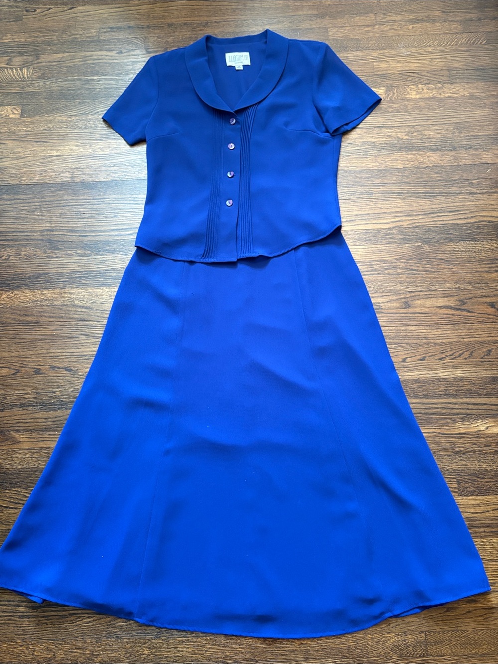 Julian Taylor Royal Blue Two-Piece Skirt Set